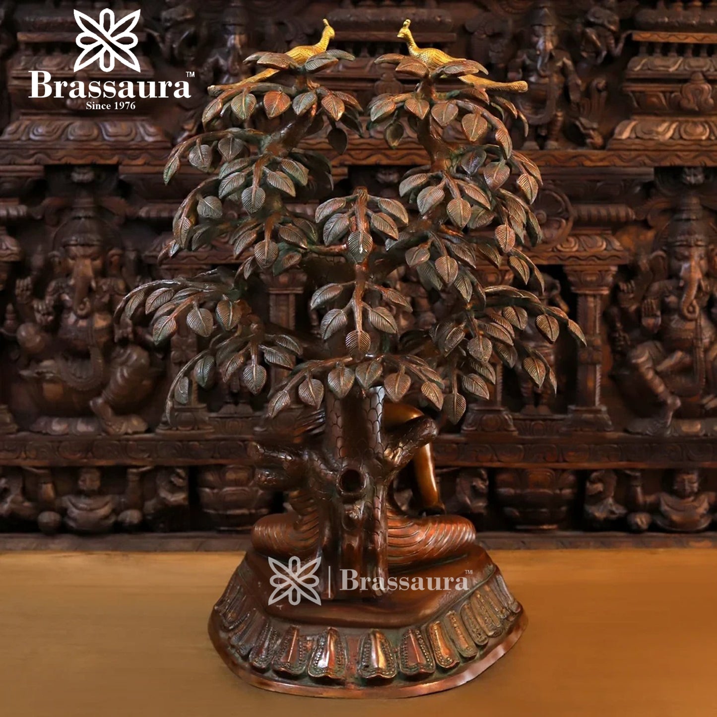 Brass Buddha For Home Décor And Gift Items Weight 37.12 Kg And Height 30 Inch