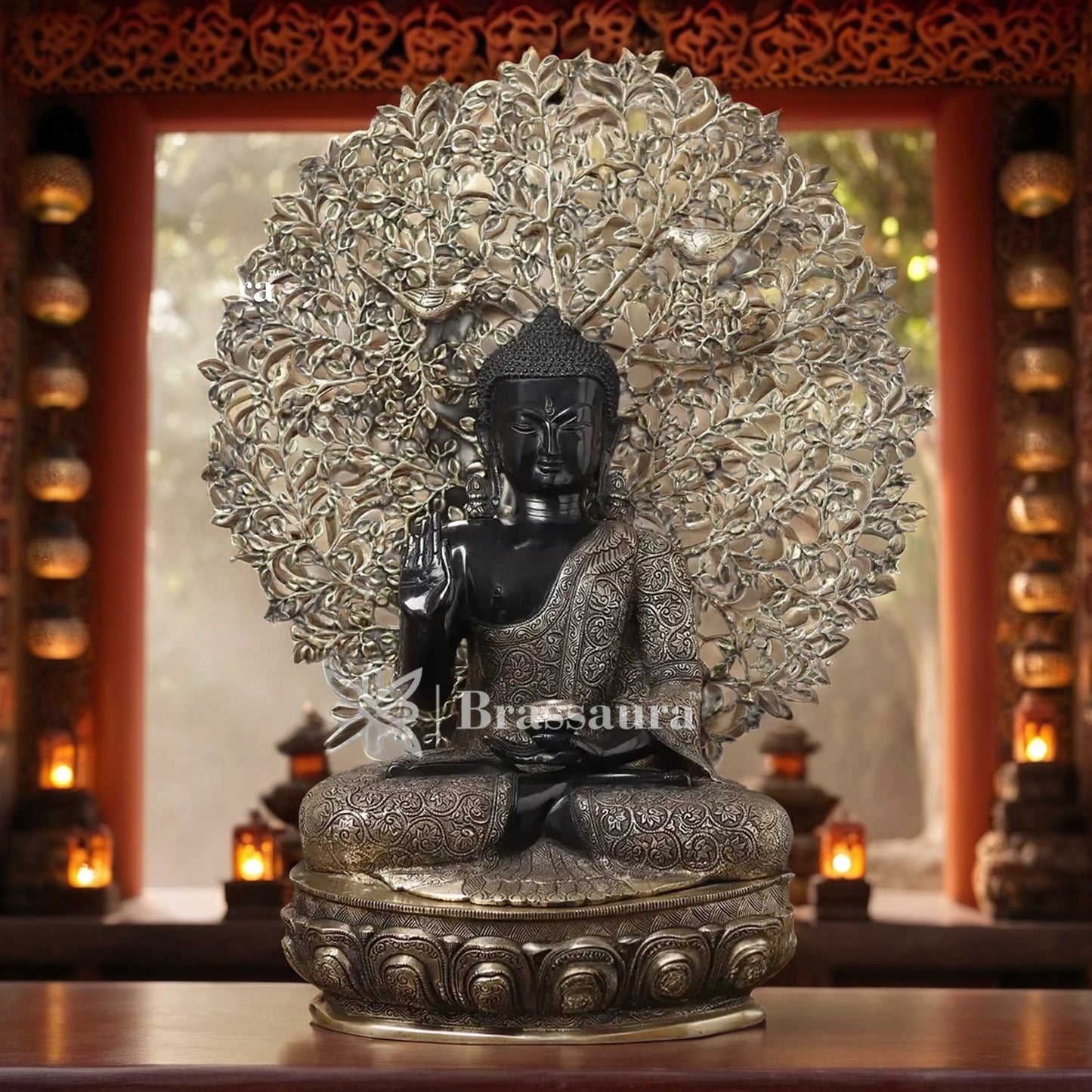 Brass Buddha For Home And Décor Weight 29.63 kg Height 29 Inch