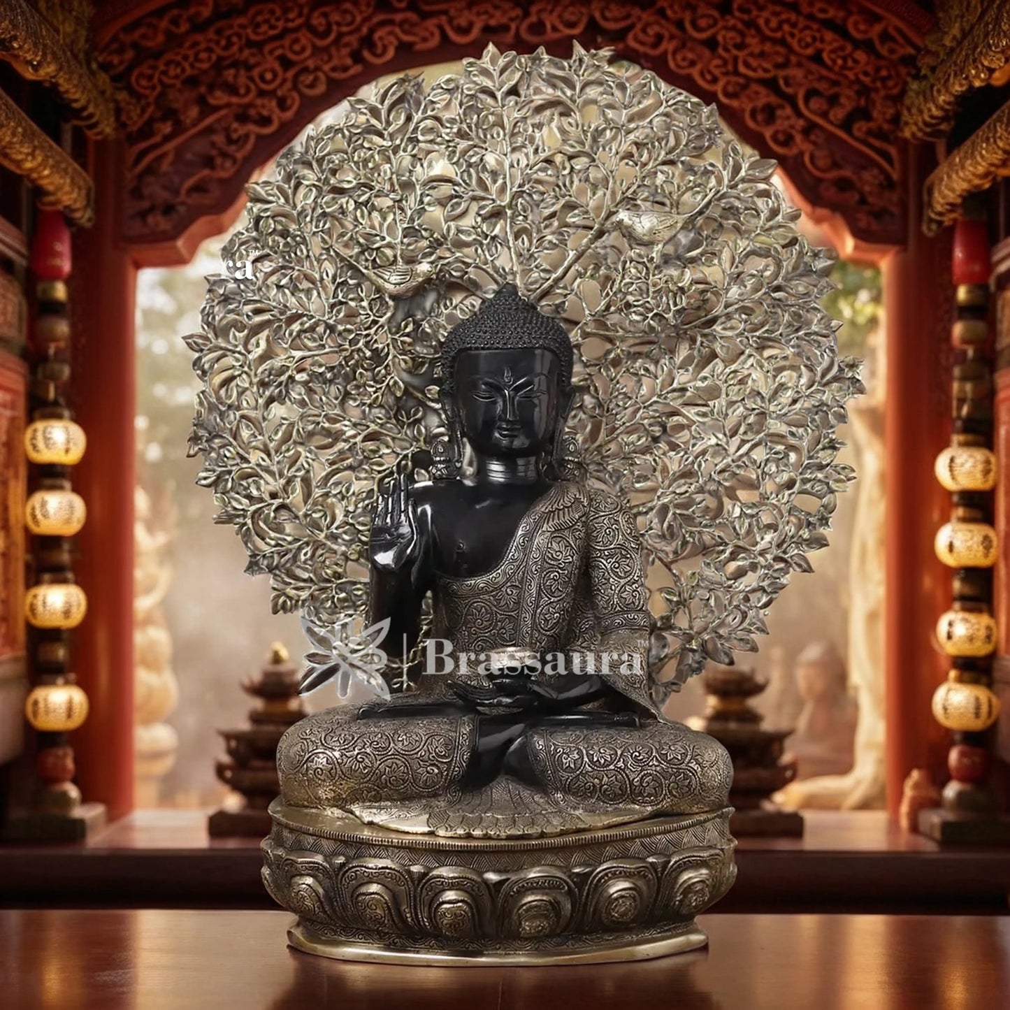 Brass Buddha For Home And Décor Weight 29.63 kg Height 29 Inch