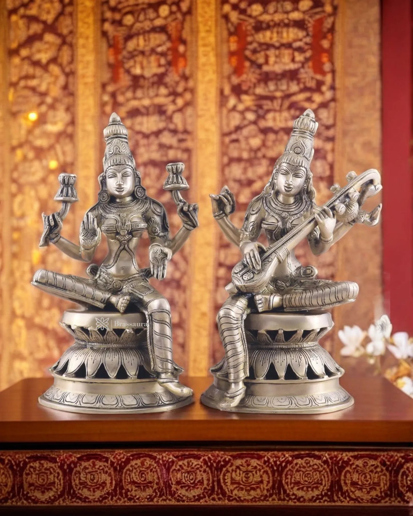Brass Laxmi Idol for Home and Decor Height 12 Inches & Weight 9 Kgs