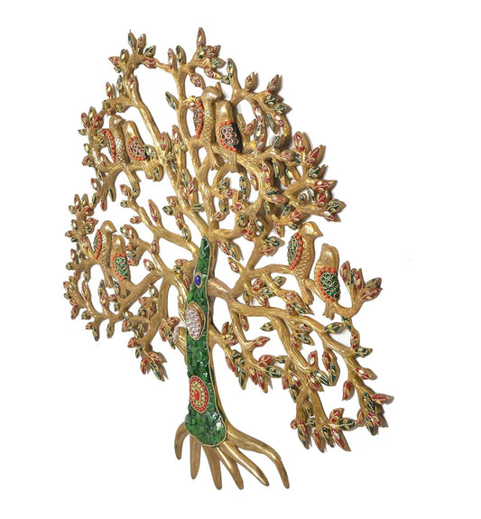 Brassaura® Brass Kalpavriksha Tree Wall Hanging | Height 23 Inches