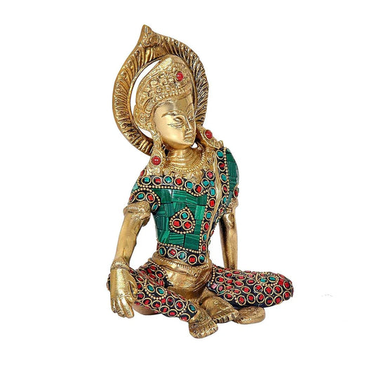 Brassaura® Brass Indra Dev Statue | Height 11.34 Inches