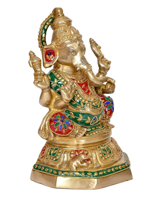 Brassaura® Brass Lord Ganesha Statue | Height 11 Inches