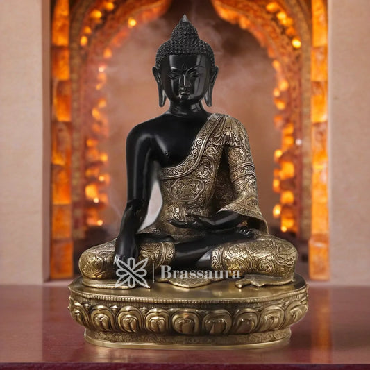 Brass Buddha For Home And Décor Weight 23.71 Kg Height 22 Inch