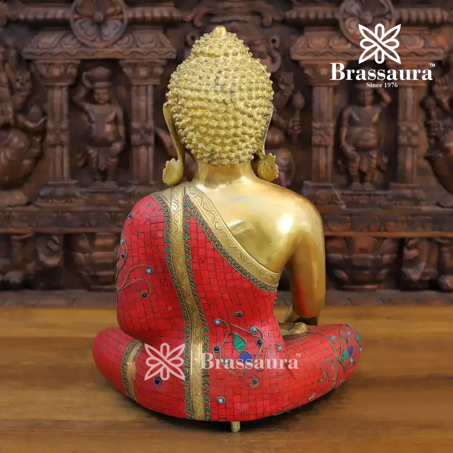 Brass Buddha For Home And Décor Weight 16.5 kg Height 20 Inch