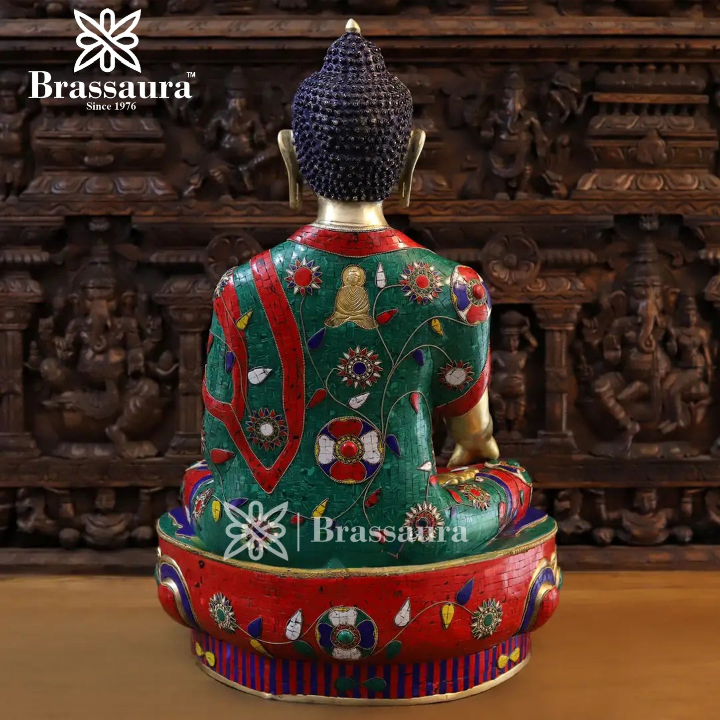 Brass Buddha For Home And Décor Weight 51.3 kg Height 33 Inch