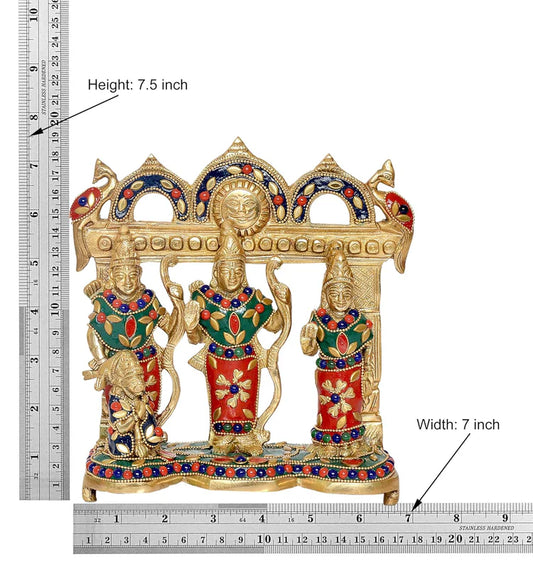Brassaura® Brass Ram Darbar Statue | Height 7.5 Inches