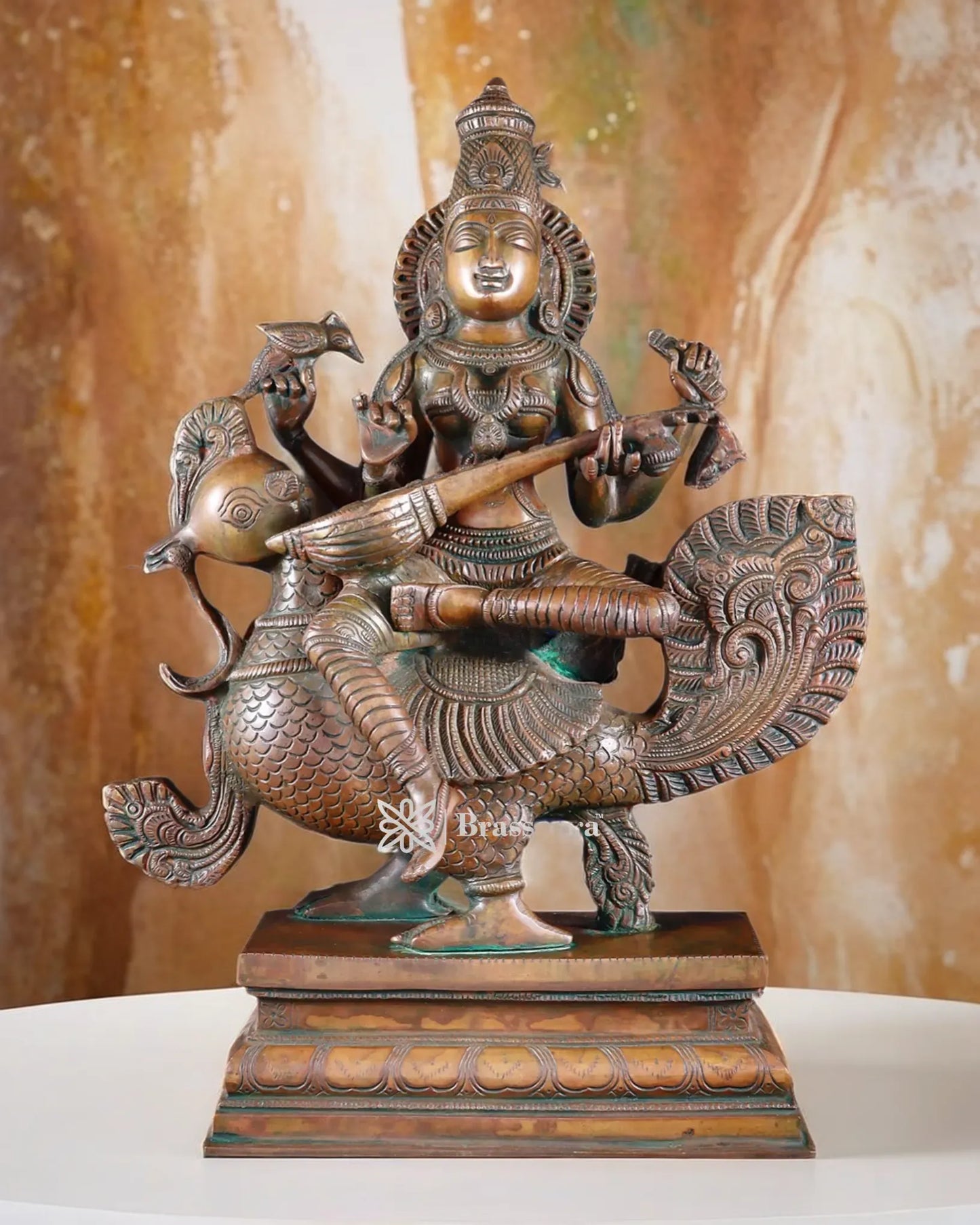 Brass Saraswati Idol for Home and Decor Height 20 Inches & Weight 16 Kgs