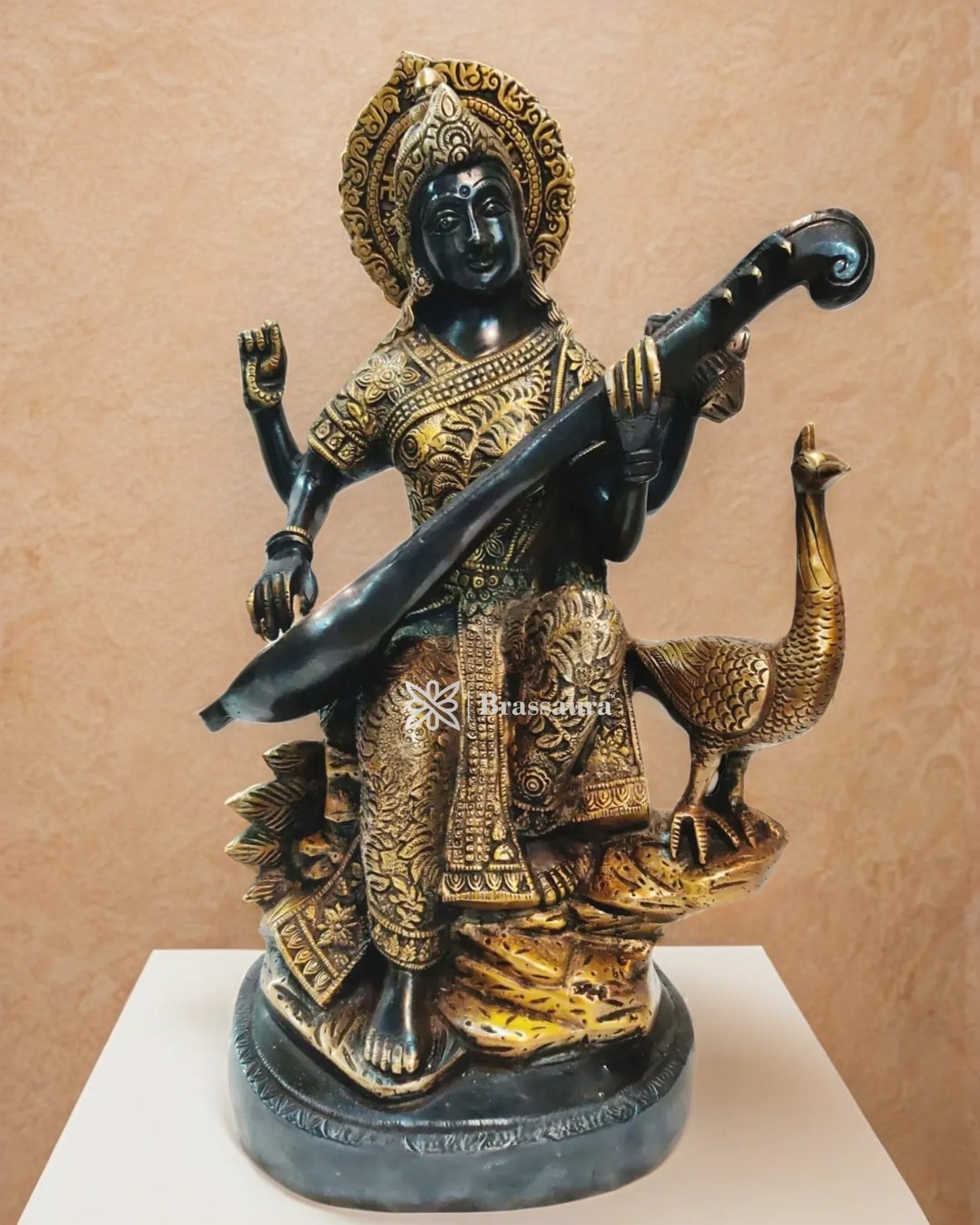 Brass Saraswati Idol for Home and Decor Height 15 Inches & Weight 10 Kgs