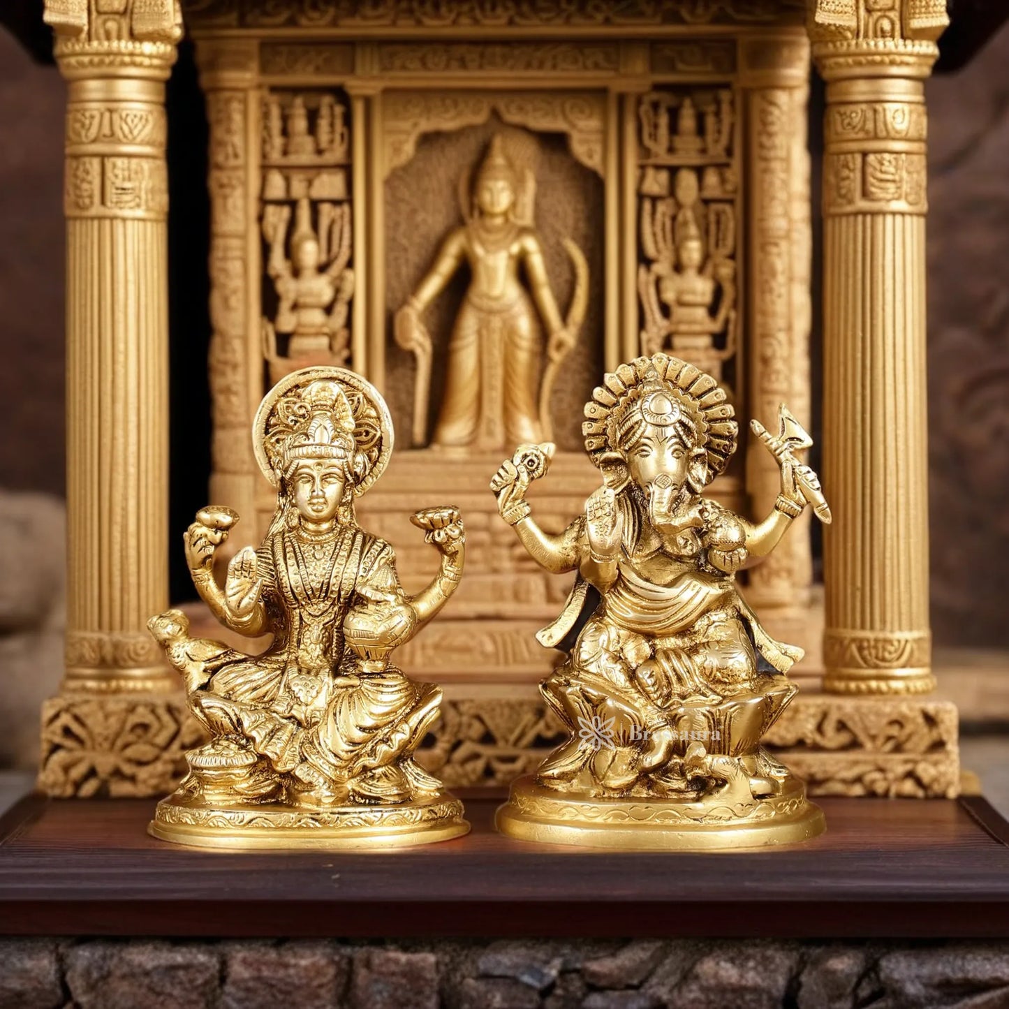 Brass Artistic Lakshmi Ganesh Height 5 Inches & Weight 2 kgs