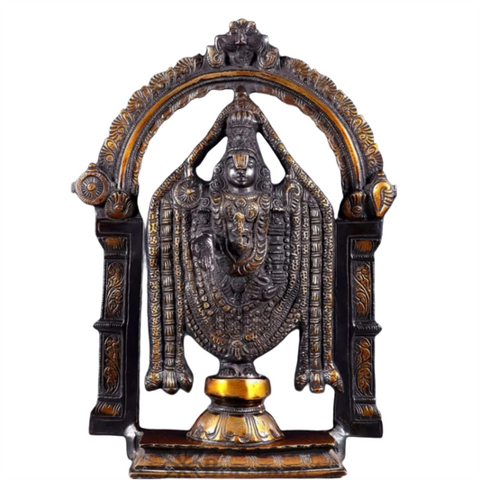 Brassaura™ Superfine Brass Tirupati Balaji Lord Venkateshwara Swamy Idol – Height 13 Inches, Weight 5.4 Kgs