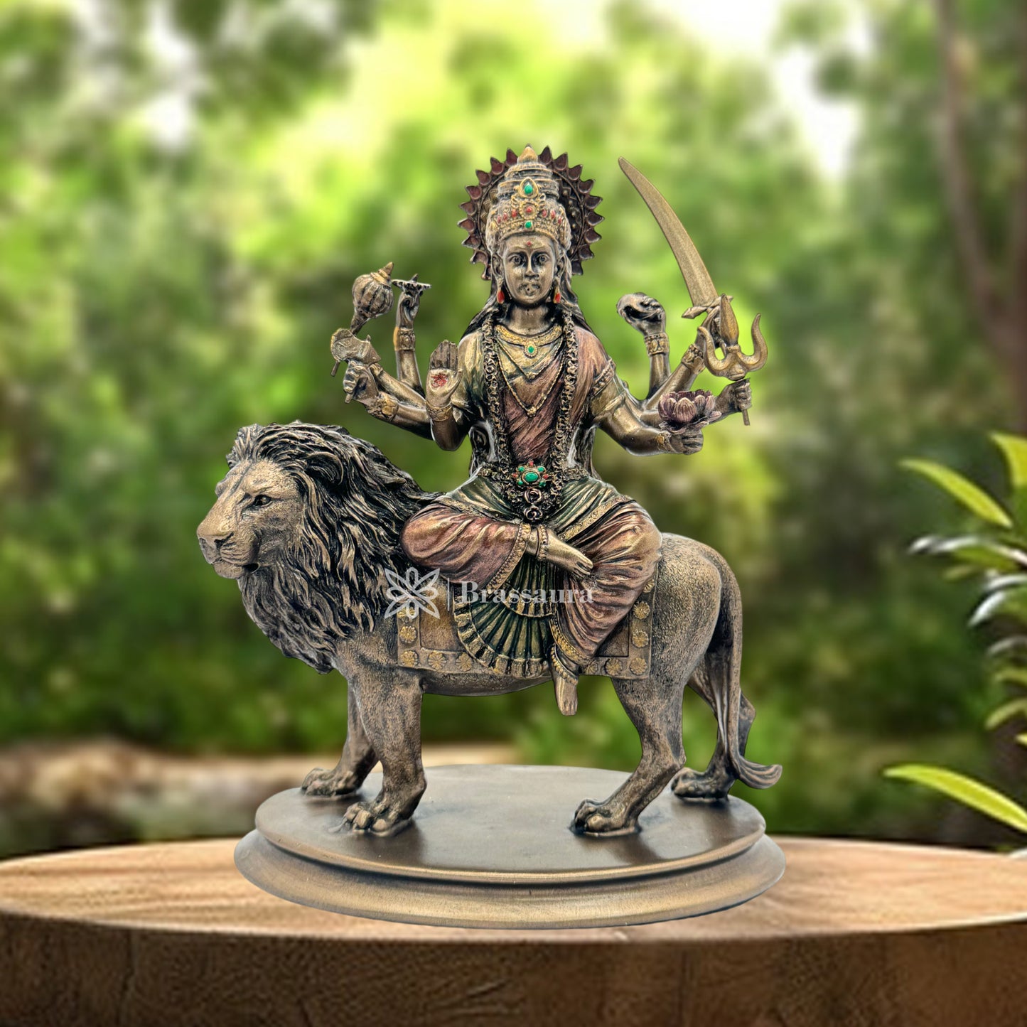 Resin Durga Statue for Home and Decor Weight 1652 Grams Height 25 cm
