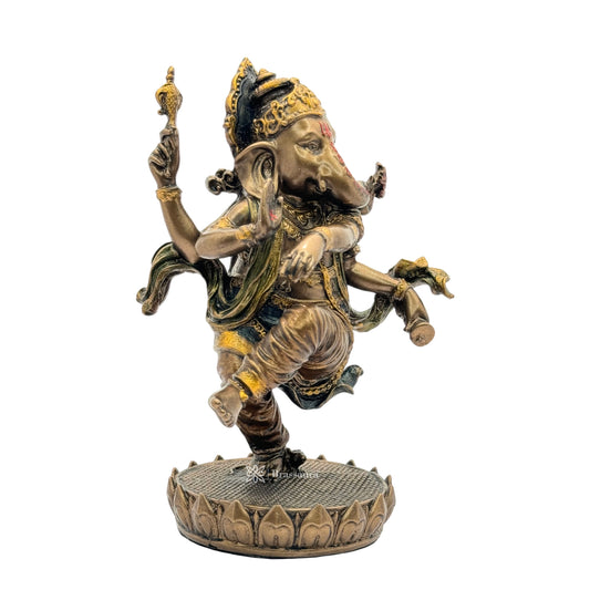 Brassaura™ Resin Ganesha Statue for Car Dashboard, Home and Decor | Weight 0.57 Kgs | Height 7.87 Inches