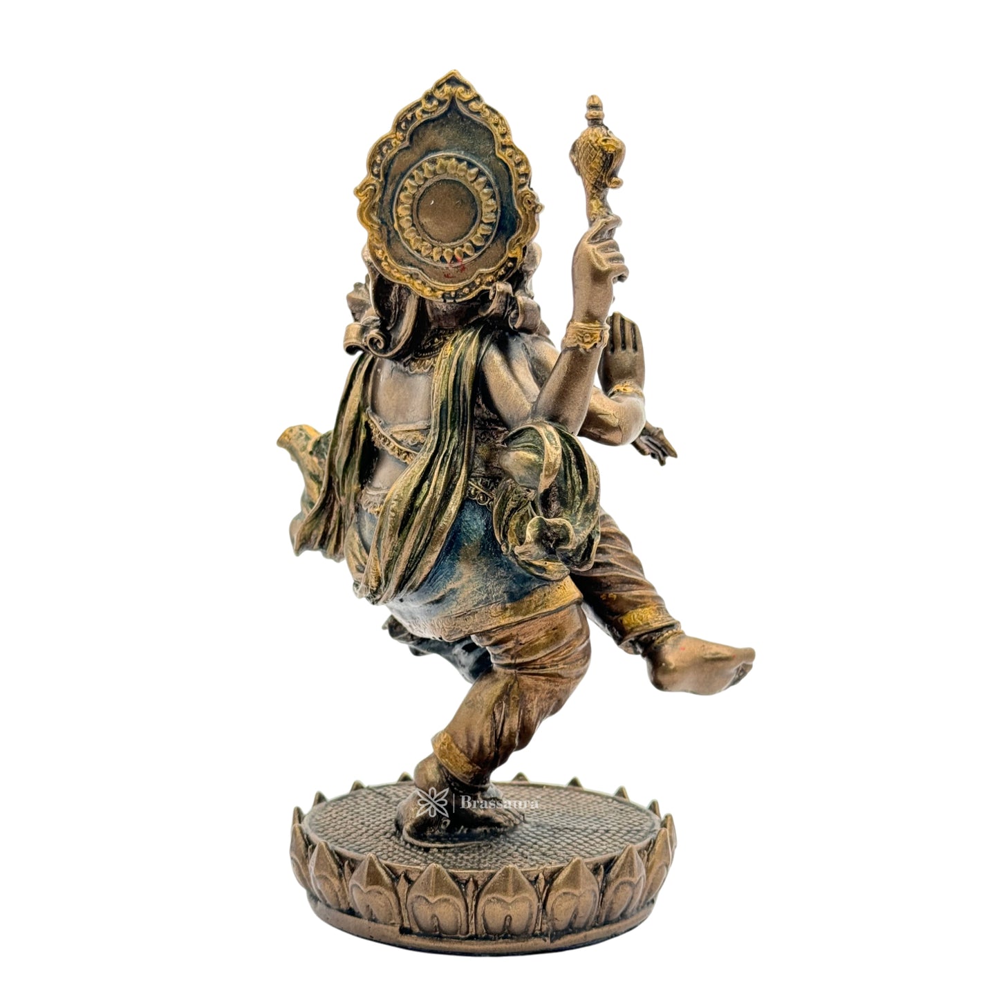 Brassaura™ Resin Ganesha Statue for Car Dashboard, Home and Decor | Weight 0.57 Kgs | Height 7.87 Inches