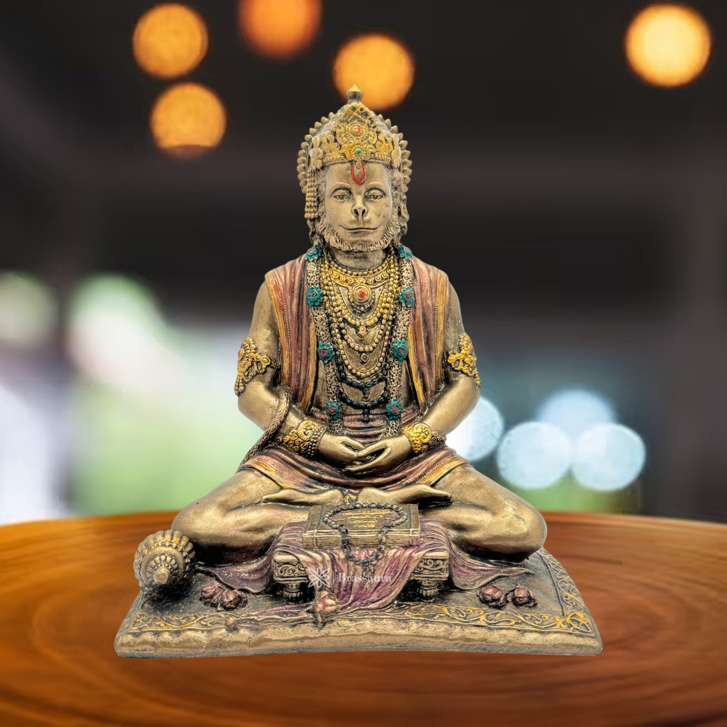 Brassaura™ Resin Hanuman Statue for Height 5.6 Inches & Weight 0.66 Kgs Height | Devotional Home Accent