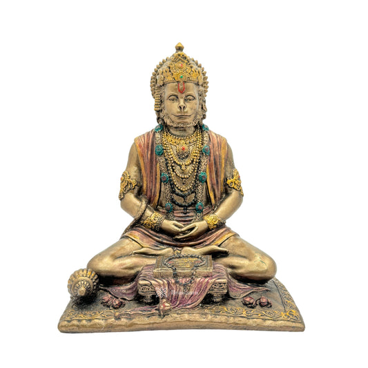 Brassaura™ Resin Hanuman Statue for Height 5.6 Inches & Weight 0.66 Kgs Height | Devotional Home Accent