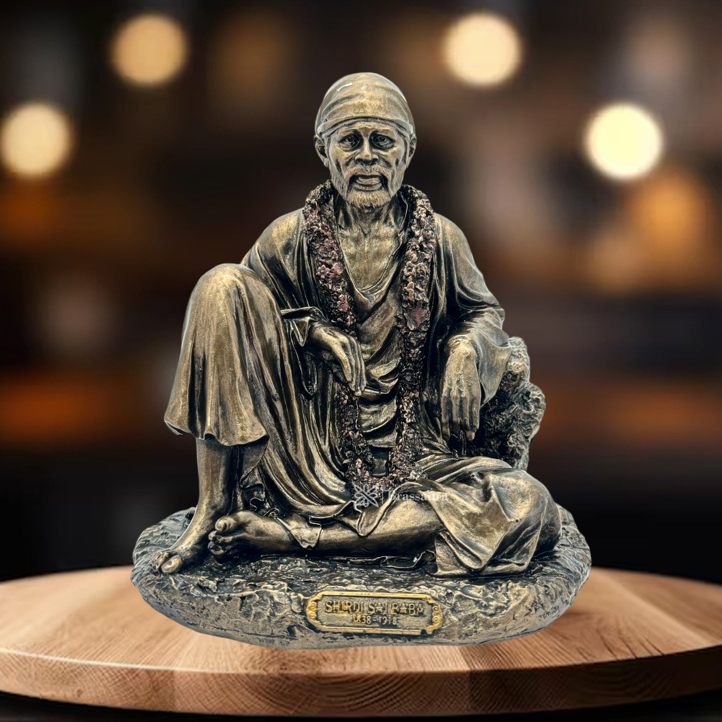 Resin Sai Baba Statue for Home and Decor Weight 1.05 Kg Height 16 cm