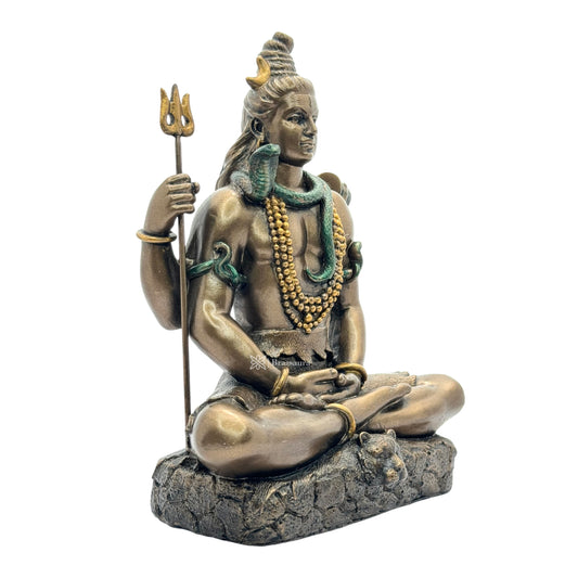 Brassaura® रेज़िन महादेव प्रतिमा – ऊँचाई 8 इंच | पूजा और सजावट