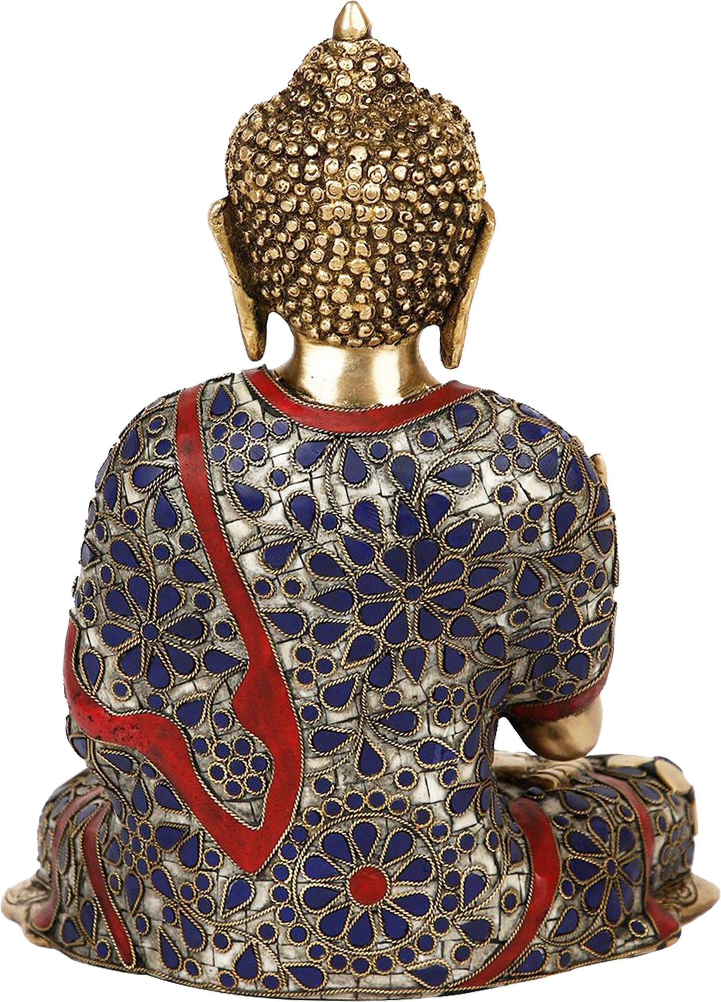 Brass Buddha Vitarka Statue Weight 5.2 Kg Height 23 cm