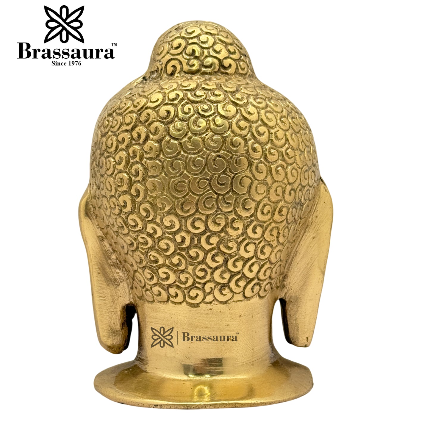 Brass Head Buddha Weight 1.4 Kg & Height 5.8 Inch