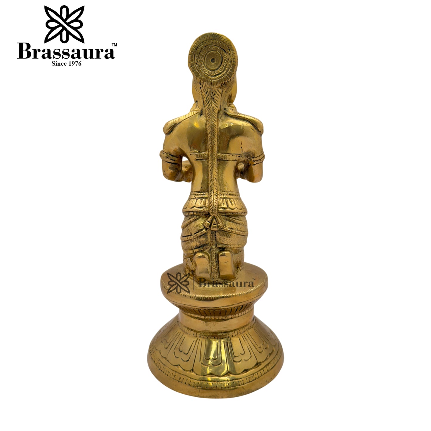 Brass Lakshmi Diya Weight 2.4 Kg & Height 9.5 Inch