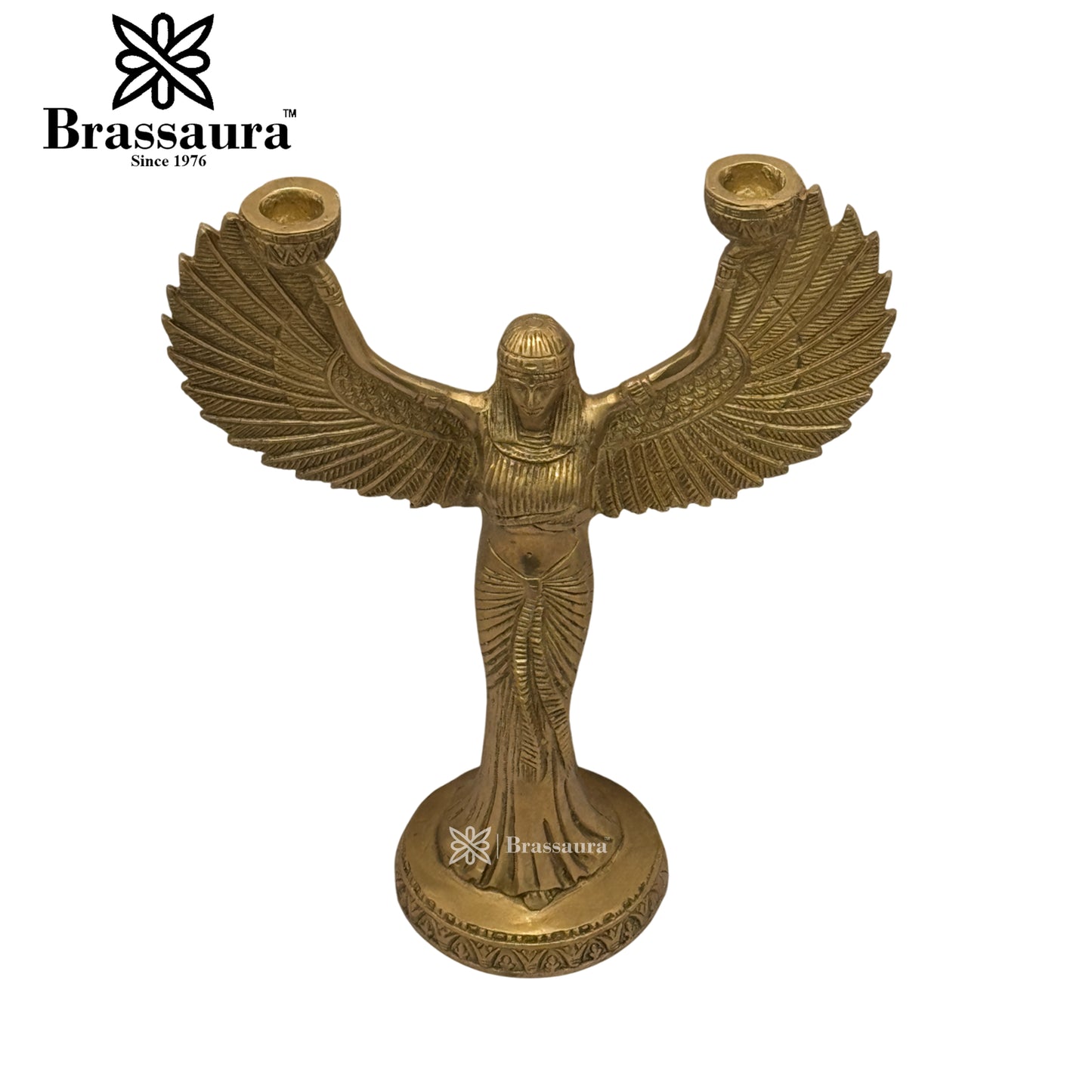 Brass Candle Holder Lady Diya Weight 1.9 Kg & Height 11.5 Inch