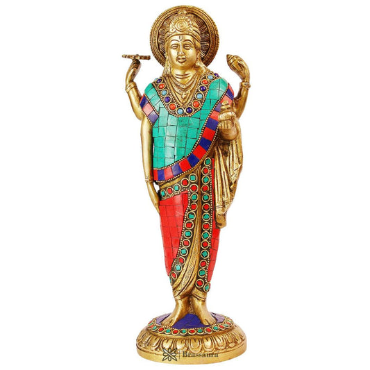 Brassaura™ Pure Brass Dhanvantri Idol – 4.8 Inches, 2.50 Kgs | Perfect for Worship & Gifting