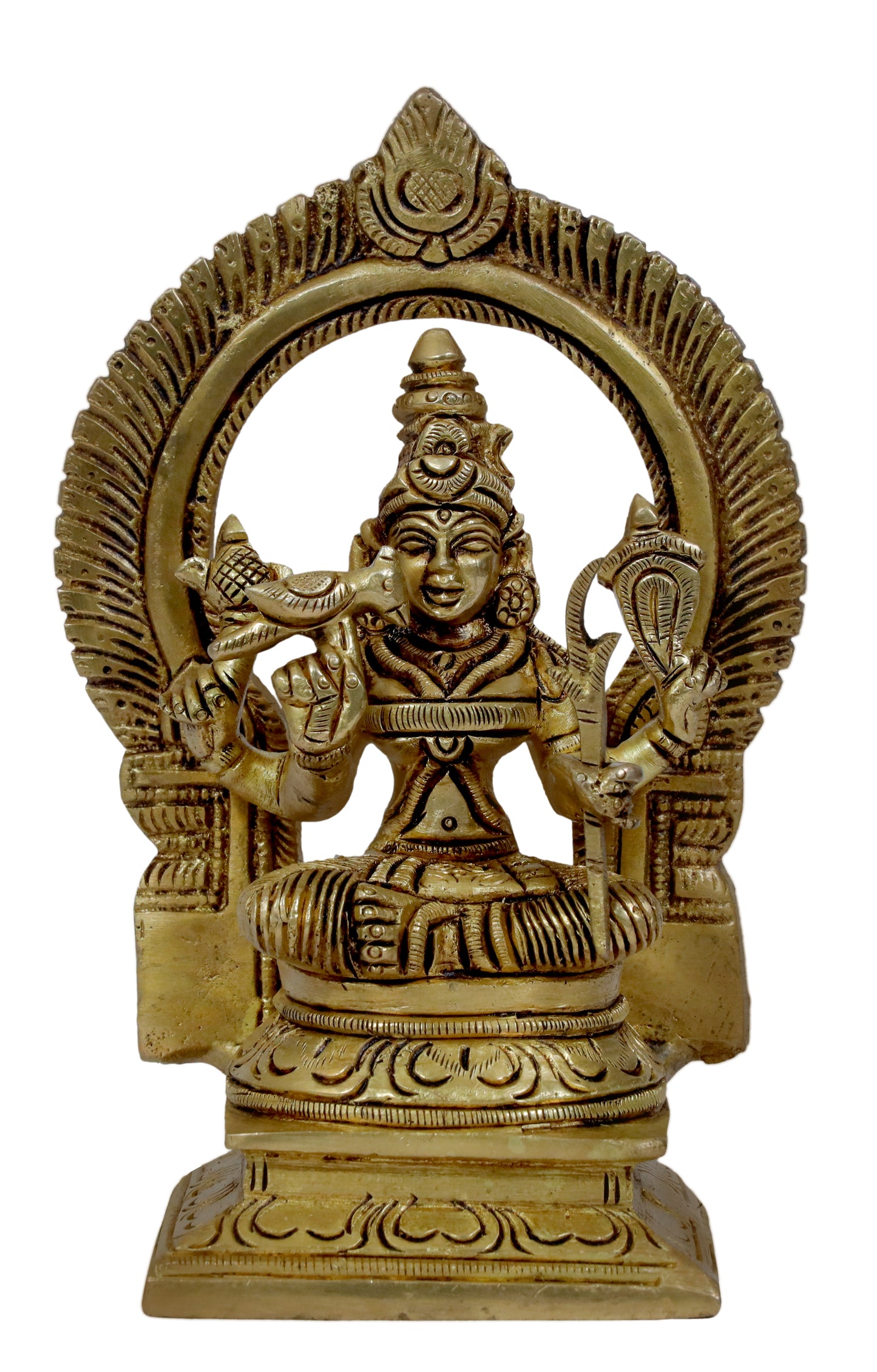 Brassaura™ Brass Ganna Devi Idol for Home and Decor Height 20 cm Weight 1.06