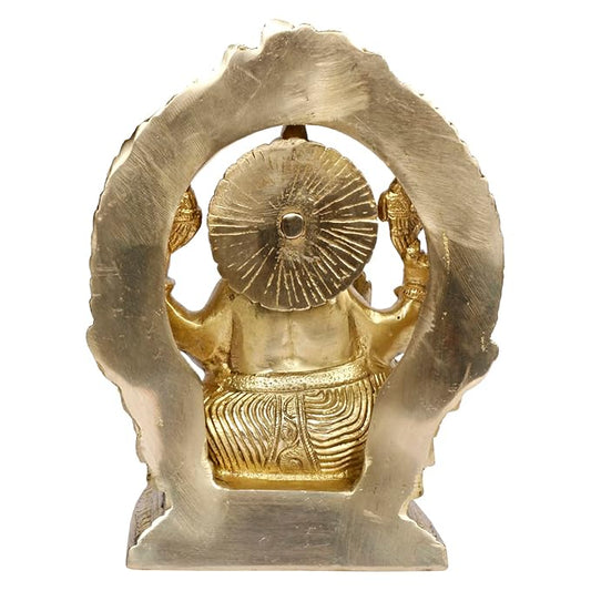 BrassAura Brass Ganesh Idol Statue Elephant Murti God Ganesha Vinayak Ganpati Vastu