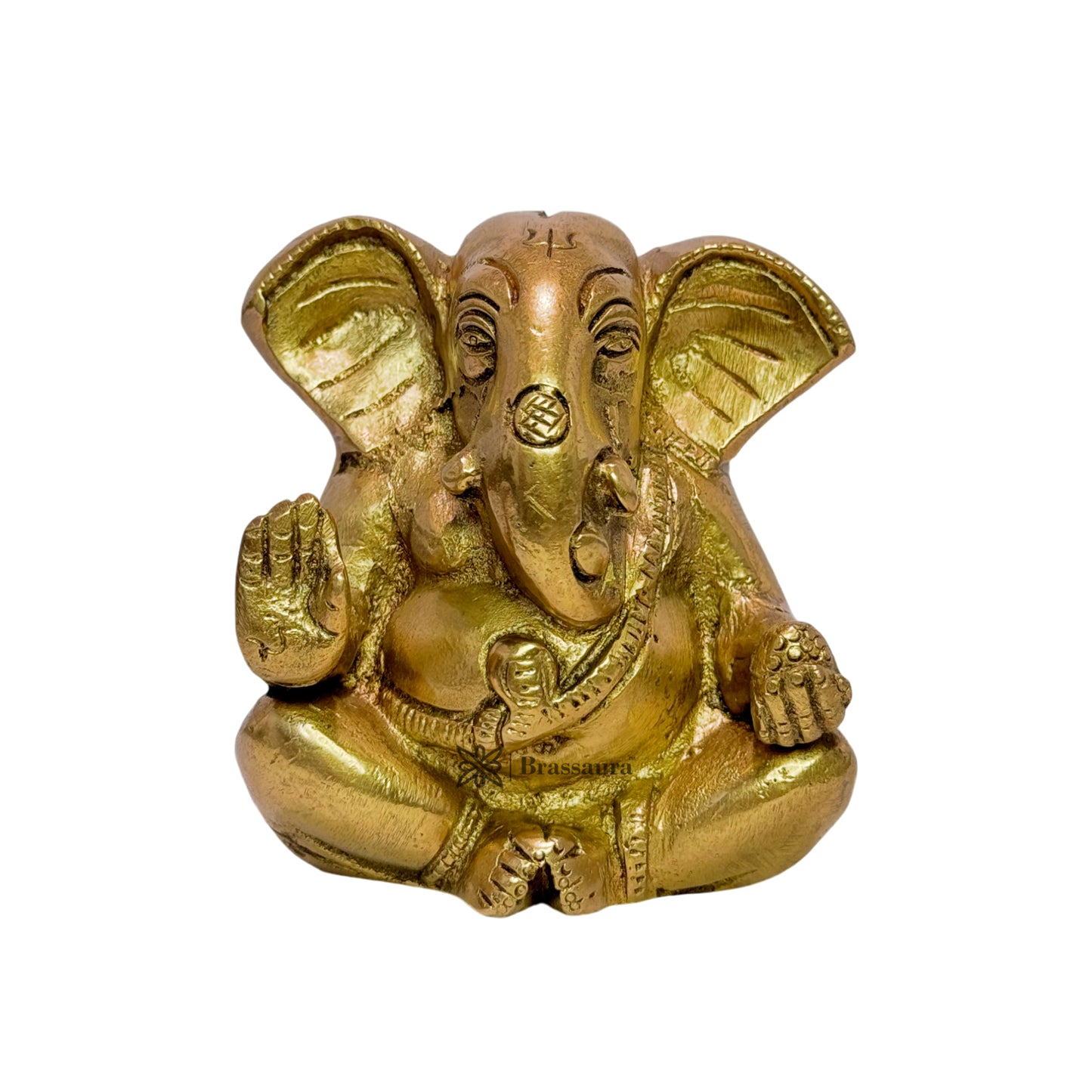 BrassAura Ganesha Idols home and décor gifts item .9 Kg