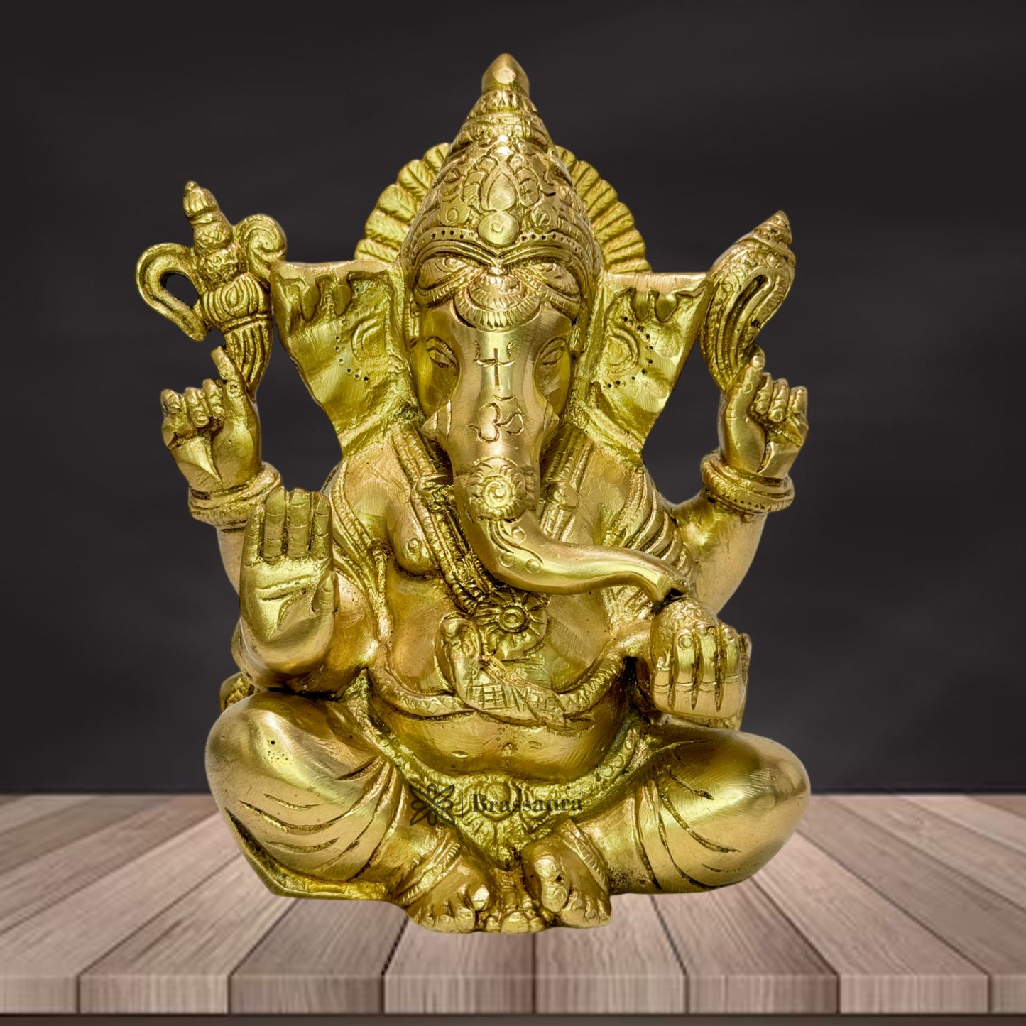 BrassAura Ganesha Brass god Idols home and décor gifts item 2.1 Kg