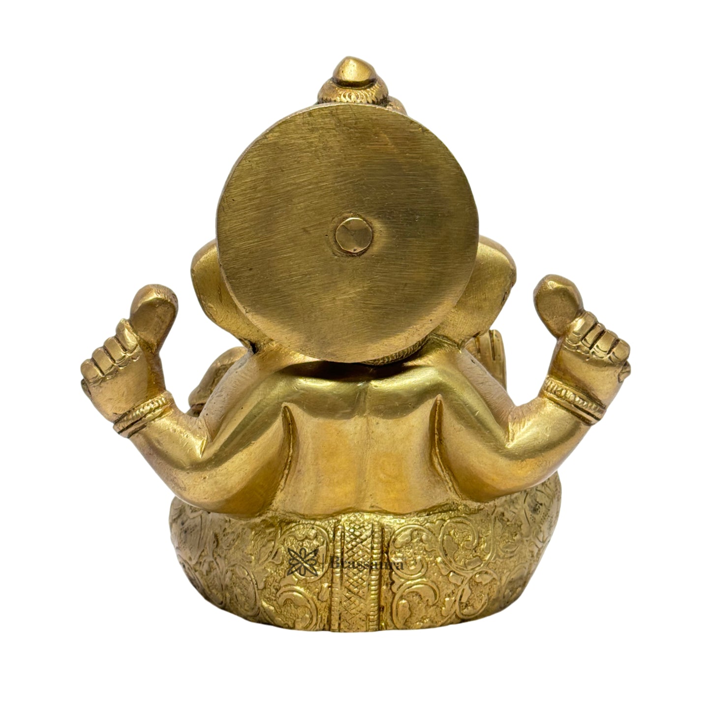 Brassaura™ Brass Quality Ganesha Statue – Height 10 inches & Weight 2.1 kgs | Ganpati Murti for Pooja & Home Décor