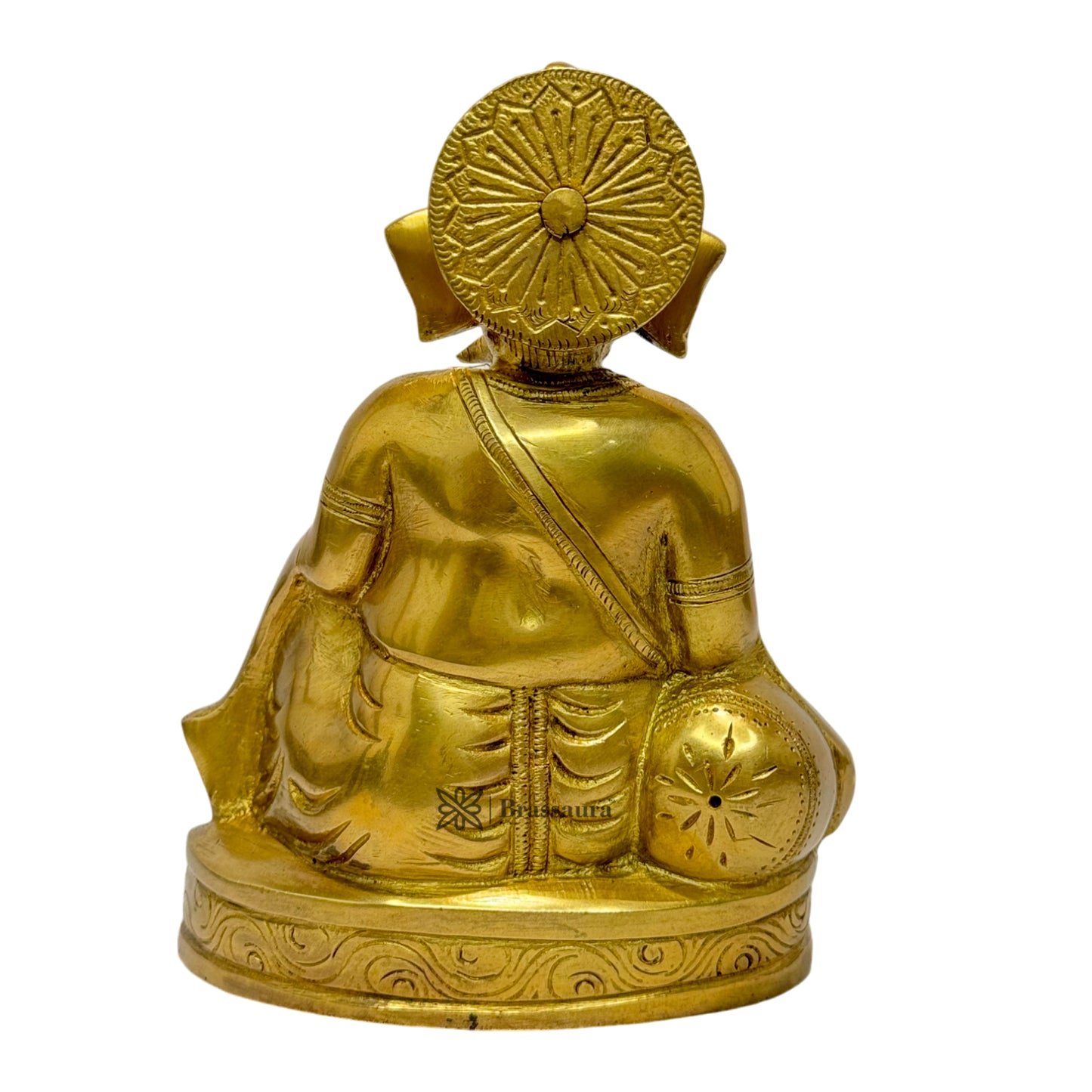 Brassaura™ Brass Ganesha Statue – Height 6.7 inches & Weight 1.74 kgs | Ganpati Murti for Home & Pooja Room