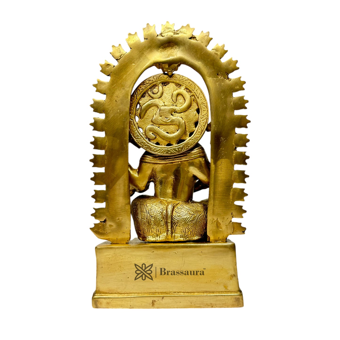 Brassaura™ Brass Ganesha Statue – Height 9.8 inches & Weight 2.73 kgs | Ganpati Murti for Home & Pooja Room