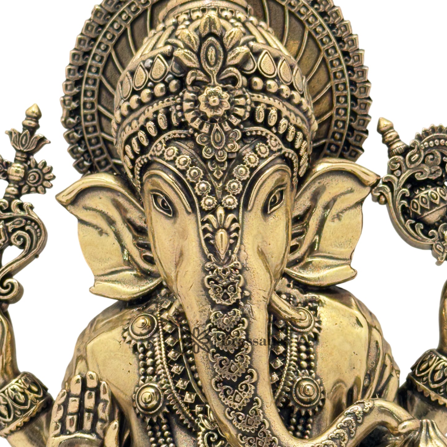 Brass Super Fine Ganesh Weight 0.95 Kg & Height 7 Inch