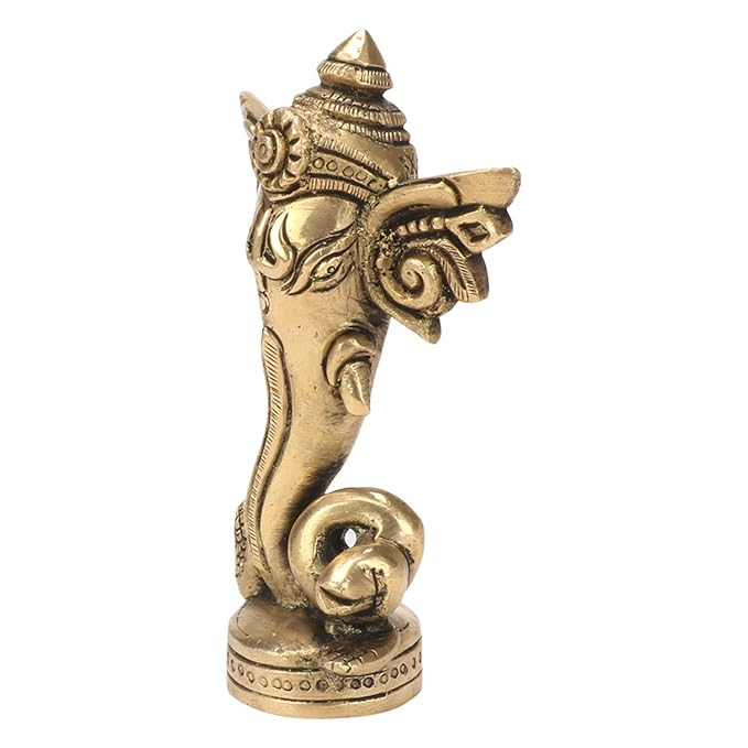 Brass Ganesha Statue For Home Decor Weight .48 Kg And Height 12 Cm