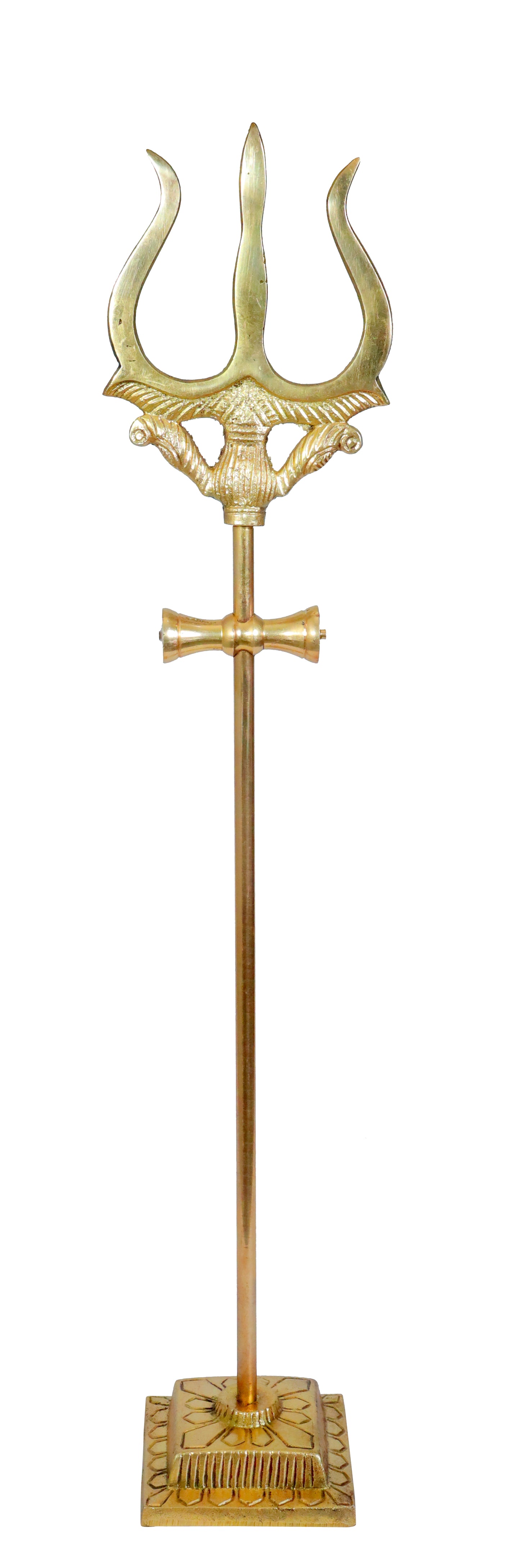 Brass Shiva Trishul Statue Home and Decor Weight .91 Kg Height 51 cm