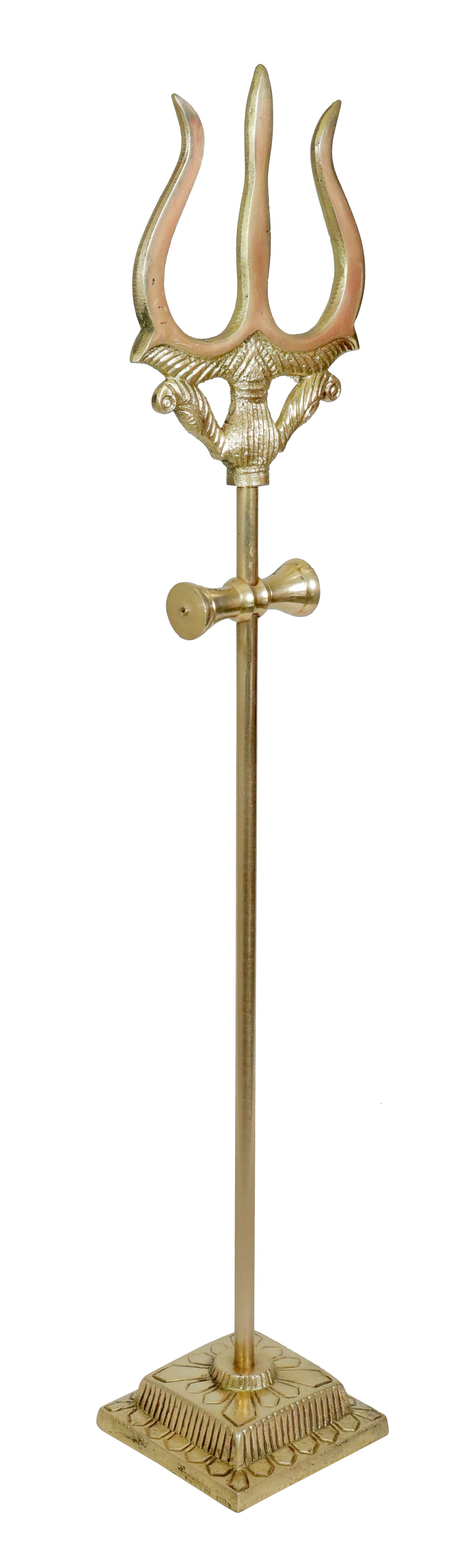 Brass Shiva Trishul Statue Home and Decor Weight .91 Kg Height 51 cm