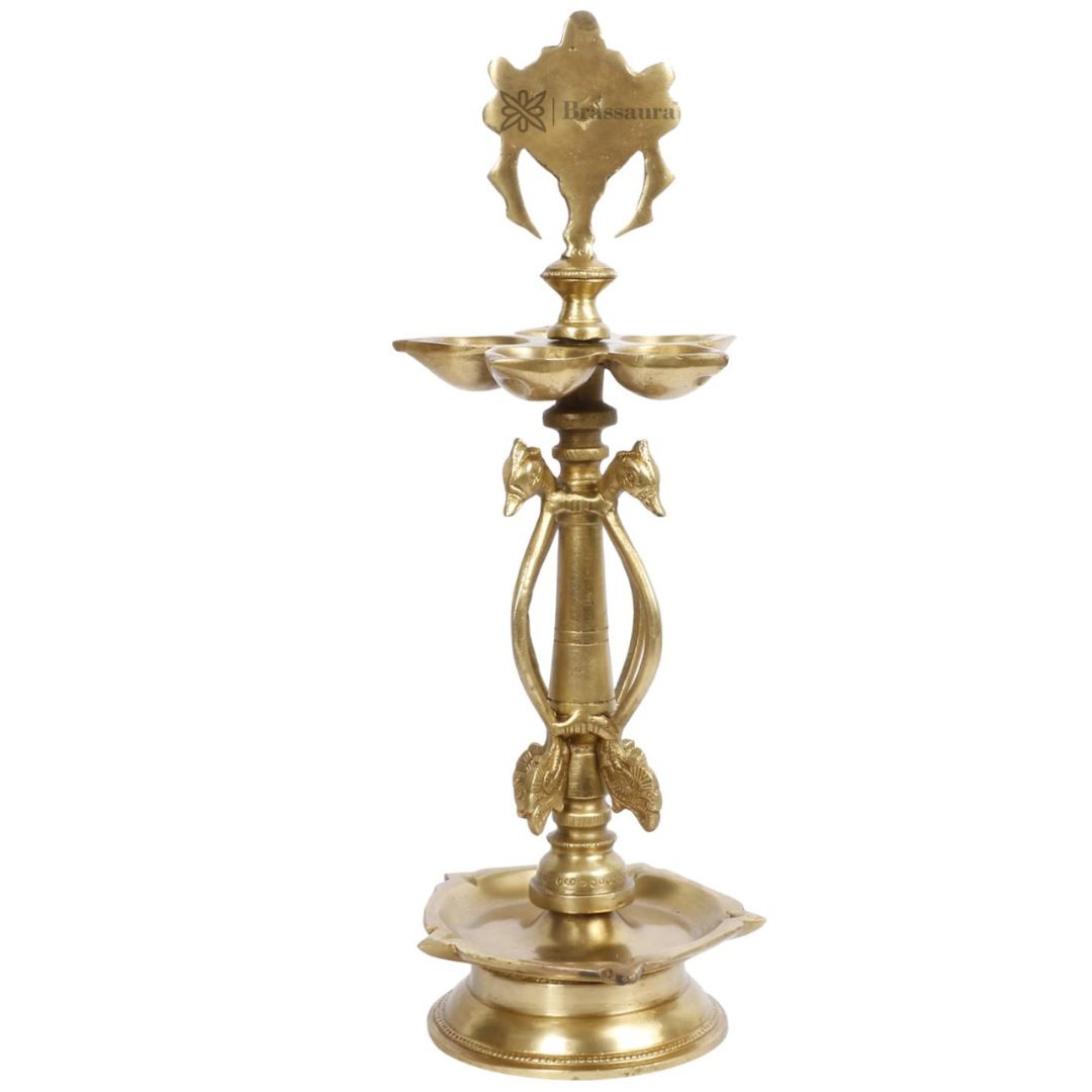 Brass Vishnu Chakra Diya Statue For Home Decor Weight 3 Kg And Height 15 inche