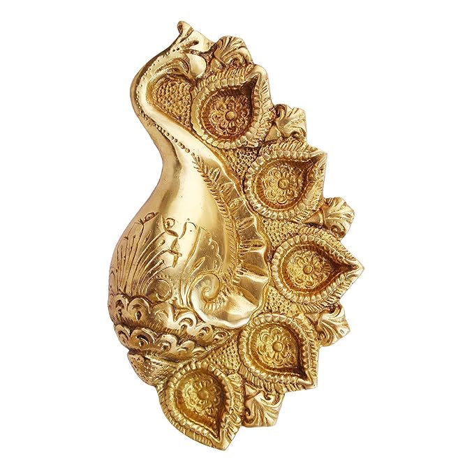 Brass Vishnu Diya Shank for Home and Decor Weight .8 Height 7 cm