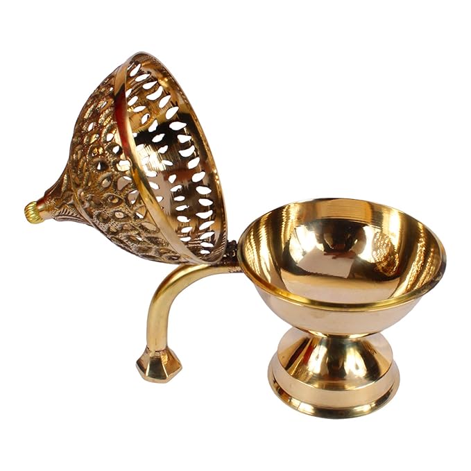 Brass Dhop Burner Weight .53 Kg And Height 8 Inch
