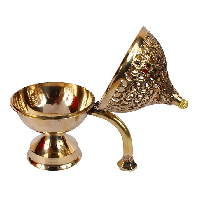 Brass Dhop Burner Weight .53 Kg And Height 8 Inch