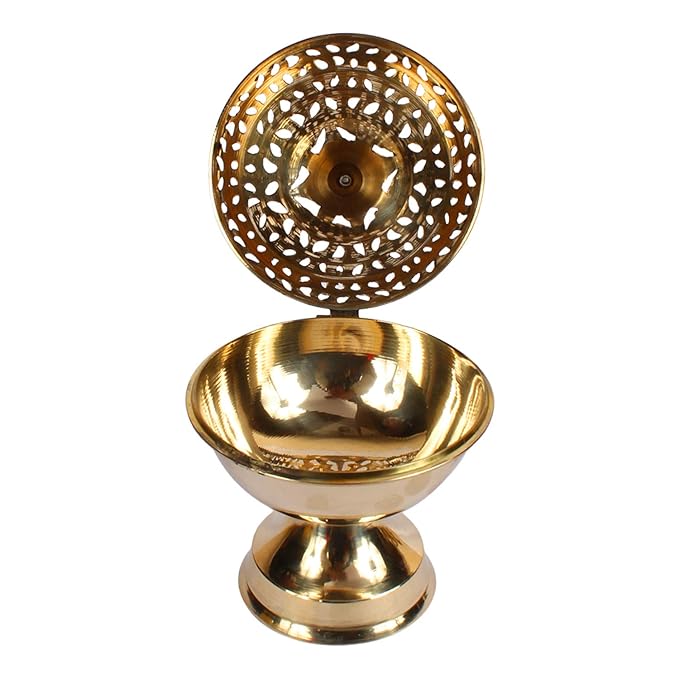 Brass Dhop Burner Weight .53 Kg And Height 8 Inch