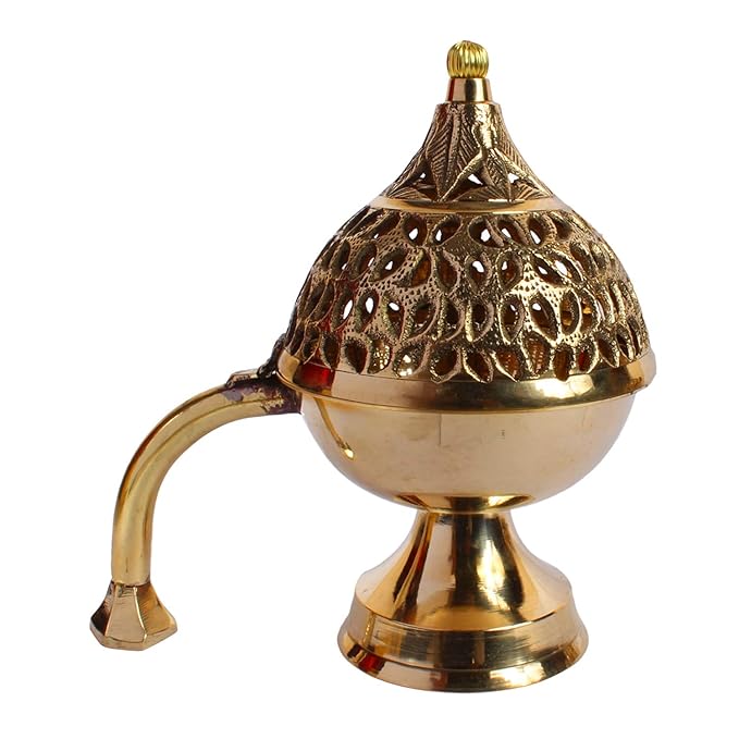 Brass Dhop Burner Weight .53 Kg And Height 8 Inch