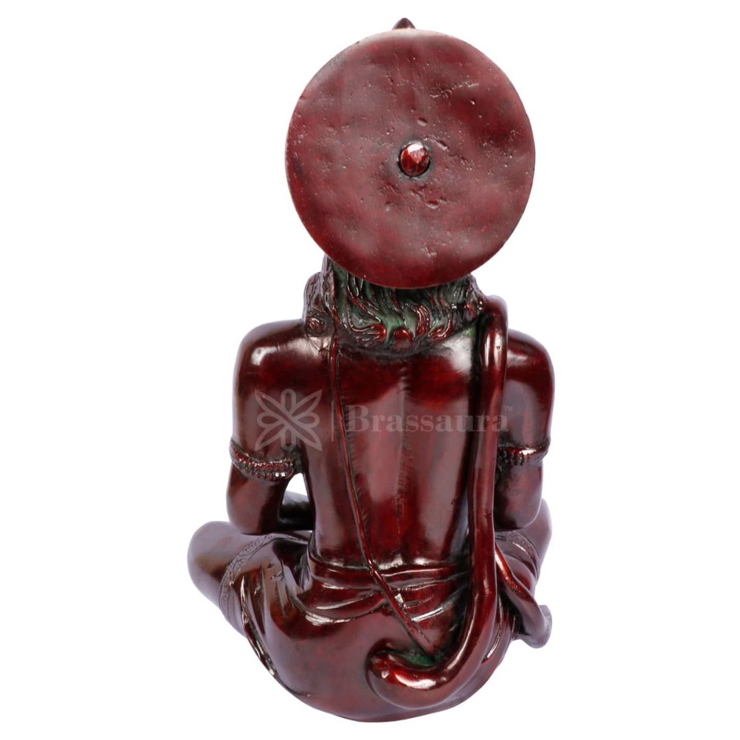 Brass Sankat Mochan Hanuman Statue For Home Decor Weight 4.8 Kg And Height 30 Cm