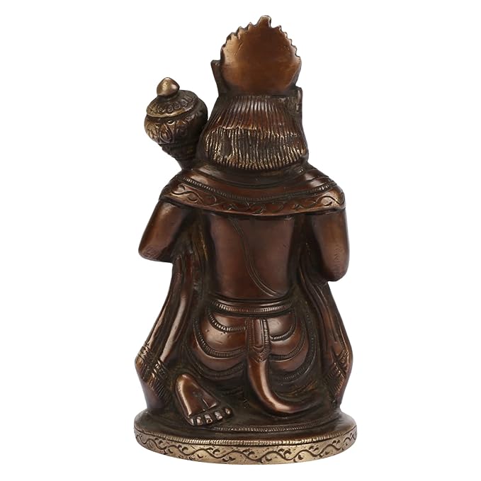 Brassaura™ Sacred Brass Hanuman Murti – Height 6.8 Inches & Weight 1 Kgs | Handcrafted Idol