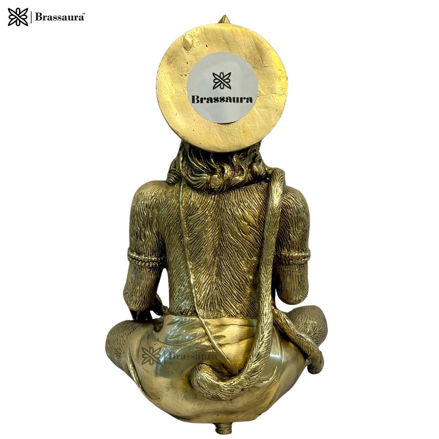 Brassaura™ Pure Brass Hanuman Statue – Height 11.6 Inches & Weight 4.85 Kgs | Spiritual Décor