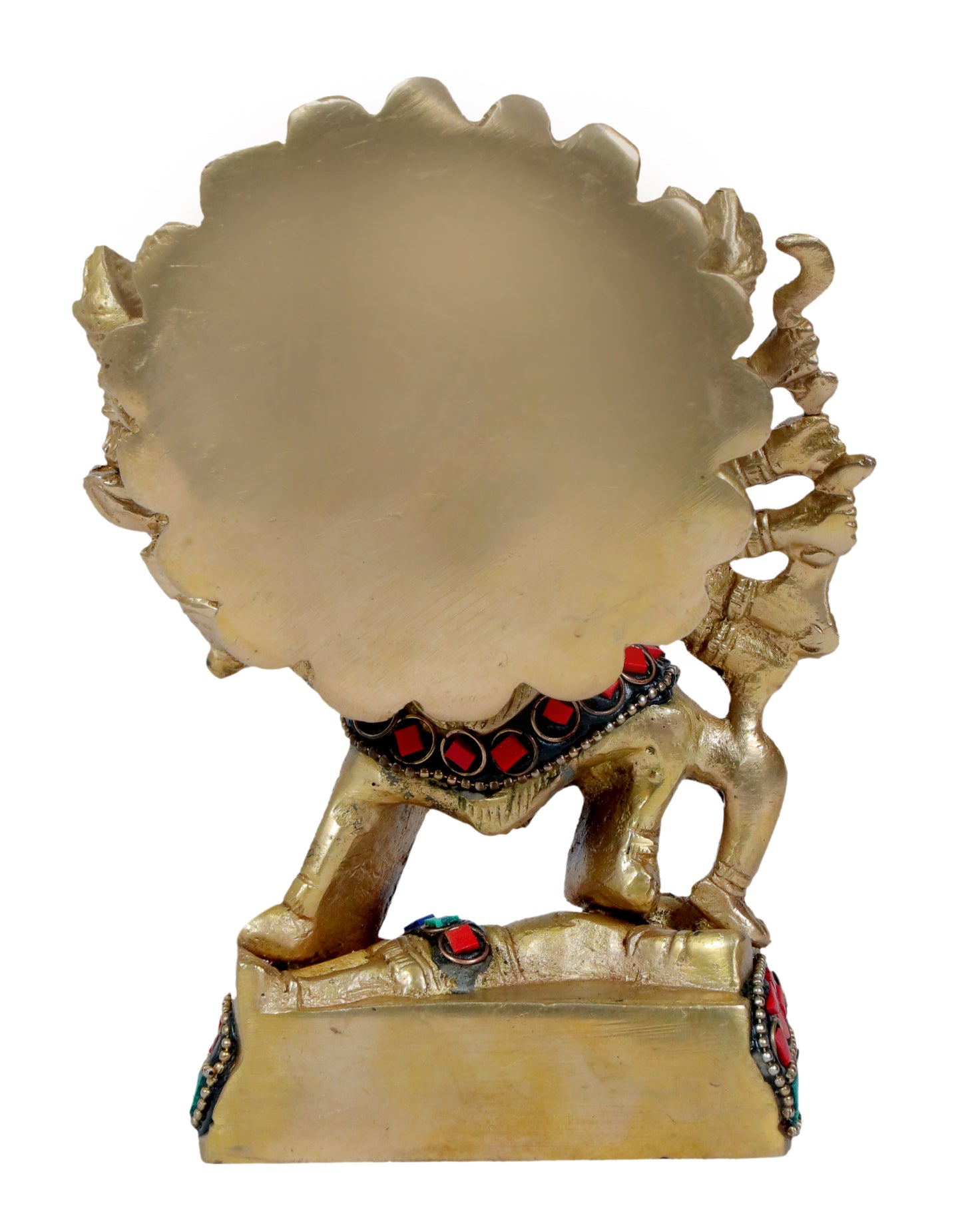 Brass Gem Stone Kali Mata Murti for Home and Decor Height 20 cm Weight 1.25 Kg