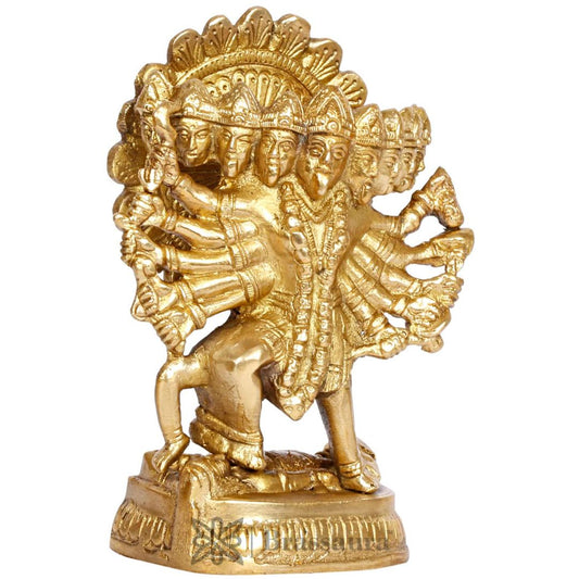 Brassaura™ Traditional Brass Kali Maa Idol – Height 7.2 Inches & Weight 1.25 Kgs | Puja & Temple Statue