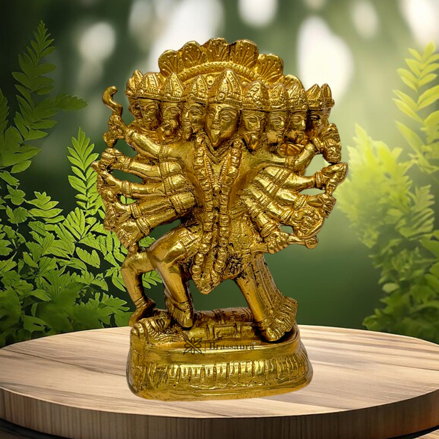 Brassaura™ Brass Kali Maa Murti – Height 8 Inches & Weight 1.25 Kgs | Spiritual Hindu Idol